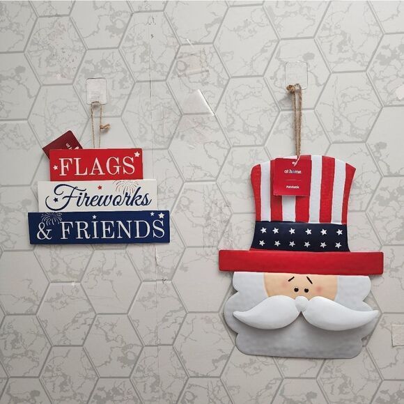 4th of July Patriotic Americana Wall Decor Sign Bundle - Picture 1 of 7